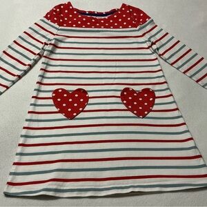 Mini Boden Red and White Polka Dot cotton Dress size 7-8